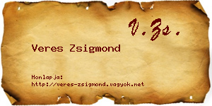 Veres Zsigmond névjegykártya