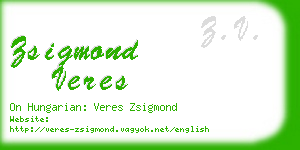 zsigmond veres business card